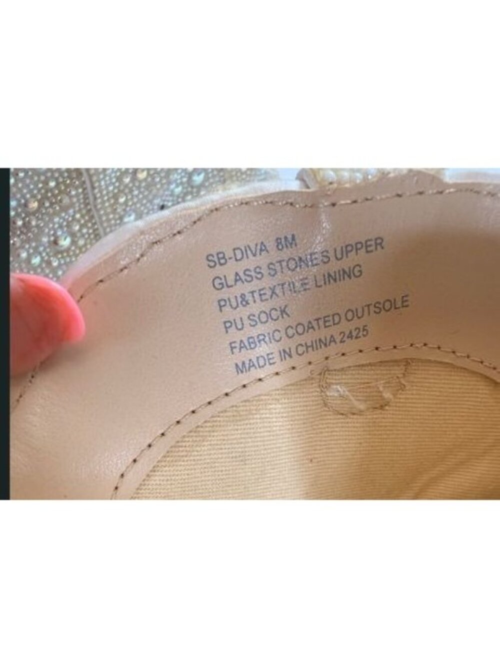 SB Diva Pearl Rhinestone Western Ankle Boots Ivory Cowboy Booties Size 8M Glam - Picture 2 of 8